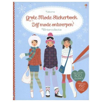 Usborne Publishers Grote mode stickerboek   zelf mode ontwerpen wintercollectie