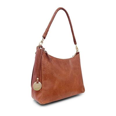 Leren schoudertas dames - cognac - MŌSZ Coco M