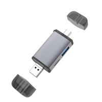 Typce-C + USB + micro USB OTG kaartlezer - thumbnail