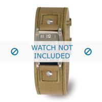 Boccia horlogeband 3147-09-BO3147-09-40 Leder Groen 25mm + groen stiksel - thumbnail