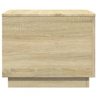 Salontafel met LED-verlichting 50x50x40 cm sonoma eiken - thumbnail