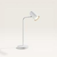 Riga - LED Tafellamp - 4 Watt 345 Lumen - 4000K Neutraal wit- Kantelbaar en Draaibaar - Ingebouwde snoerdimmer - Bureaulamp - GU10 - IP20 voor binnen - Wit - thumbnail