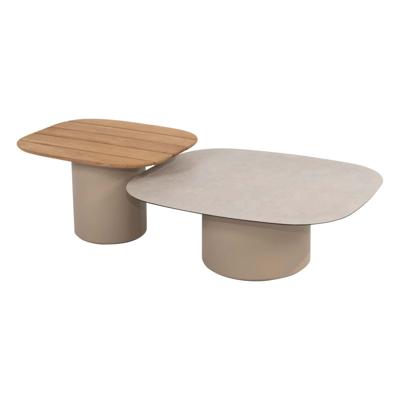 Koffietafel Demi Bruin Latte 4SO Set 2 stuks Tafel Buiten Tuintafel Salontafel Loungetafel 4 Seasons