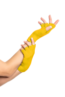 Vingerloze handschoenen geel - thumbnail