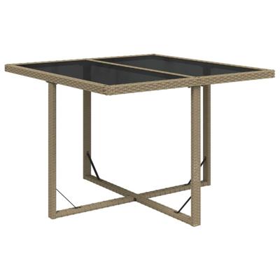5-delige Tuinset met kussens poly rattan beige - thumbnail
