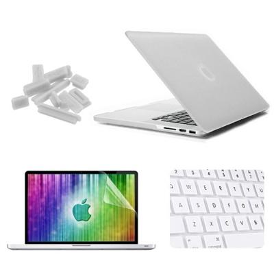 MacBook Pro Retina 15.4 inch 4 in 1 Frosted patroon Hardshell ENKAY behuizing met ultra-dun TPU toetsenbord Cover en afsluitende poort pluggen (blauw)