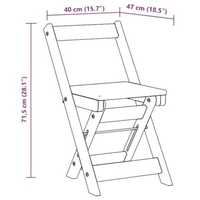 Eetkamerstoelen 4 st Corona inklapbaar massief grenenhout grijs