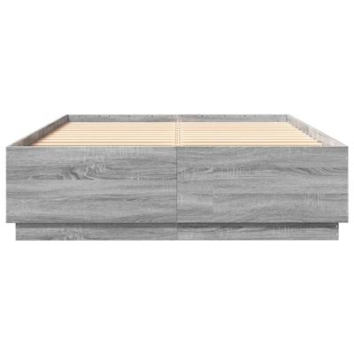 Bedframe met LED-verlichting grijs sonoma eiken 180x200 cm