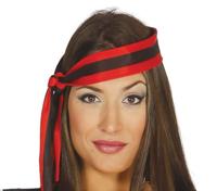 Piratenjurk Dames Zwart-Rood Malley - thumbnail