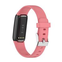 Fitbit Luxe - Sportbandje met gesp - Maat: Large - Roze - thumbnail