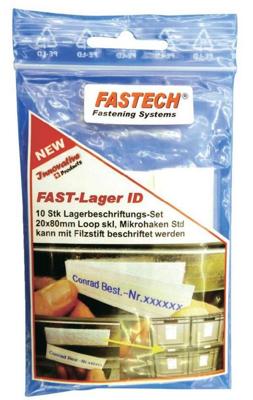 FASTECH® 610-010-Bag Markeringsveld klittenband Om vast te plakken Wit 10 stuk(s)