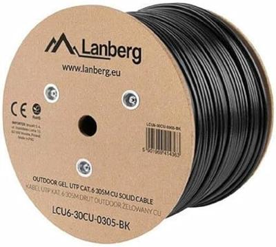 Stevige UTP-netwerkkabel Cat6 Lanberg LCU6-30CU-0305-BK Zwart 305 m