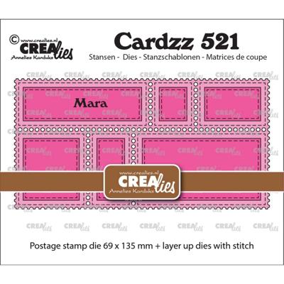 Crealies • cardzz snijmallen postzegelframe mini slimline mara