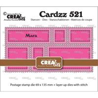 Crealies • cardzz snijmallen postzegelframe mini slimline mara - thumbnail