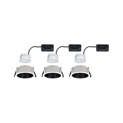 Paulmann 93402 Cole Coin Inbouwlamp Set van 3 stuks LED LED 6 W Wit, Zwart Paulmann 93402 Cole Coin Inbouwlamp Set van 3 stuks LED LED 6 W Wit, Zwart