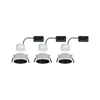 Paulmann 93402 Cole Coin Inbouwlamp Set van 3 stuks LED LED 6 W Wit, Zwart - thumbnail