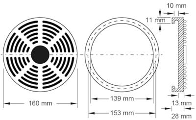 KS Tools 160.0495 Rubberen schijf (Ø x h) 160 mm x 28 mm