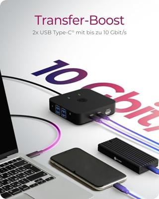 ICY BOX IB-DK4090-C Zwart ICY BOX IB-DK4090-C Zwart