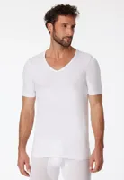 Schiesser T-shirt 95/5 met V-hals 2-pack wit - thumbnail