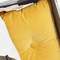 HAY Dot Cushion 1 Knoop Velours Kussen - Marineblauw - thumbnail