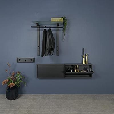 Wandkapstok Bavo Zwart