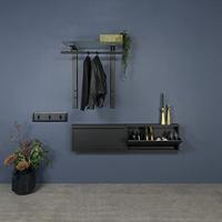 Wandkapstok Bavo Zwart - thumbnail