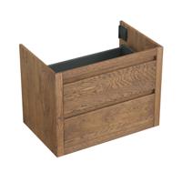 Onderkast Forzalaqua Gela 80x51x60 Cm 2 Softclose Lades Eiken Castle Brown - thumbnail