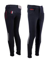 QHP Coco kinder rijbroek donkerblauw maat:116 - thumbnail