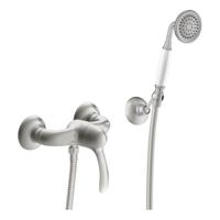 Douchemengkraan Tres Clasic 1 Hendel Incl Handdouche en Doucheslang RVS Tres - thumbnail