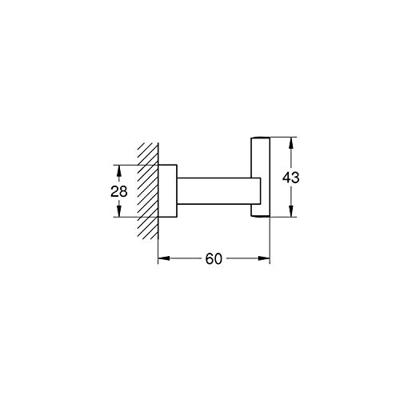 Haak GROHE Essentials Cube Haak GROHE Essentials Cube