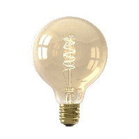 Lichtbron Globelamp Flex 9,5 cm Goud E27 - thumbnail