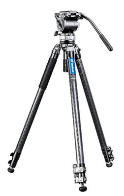 Leofoto - Manba - Carbon Statief Voor Camera's - Draagvermogen van 10kg - Uitschuifbare Voeten - Min. Hoogte van 31 cm tot een Max. Hoogte van 168 cm - LVM-323C + BV-15