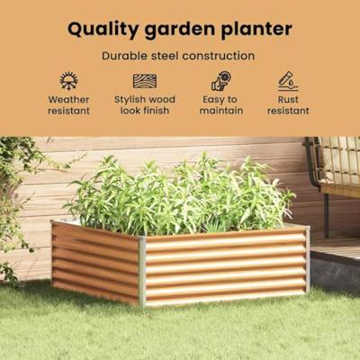 Verhoogde plantenbak 98 x 100 x 36 cm Gegalvaniseerd staal