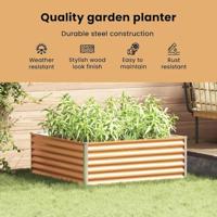 Verhoogde plantenbak 98 x 100 x 36 cm Gegalvaniseerd staal - thumbnail