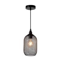 Lucide MESH - Hanglamp - Ø 15 cm - 1xE27 - Zwart - thumbnail