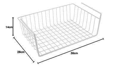 Metaltex mandje voor onder plank 30cm