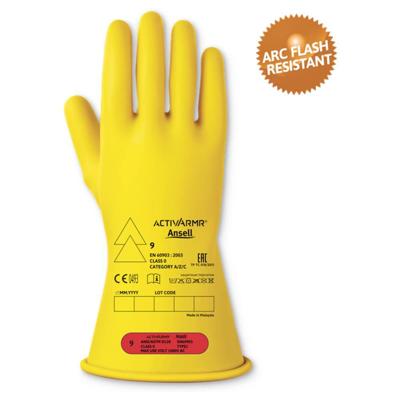 Ansell ActivArmr RIG011Y090 Natuurlatex Elektricienhandschoen Maat (handschoen): 9 EN 21420:2020, EN 60903 1 paar