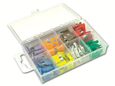 ESKA 340.750 Standaard steekzekering (auto) 4 A, 5 A, 7.5 A, 10 A, 15 A, 20 A, 25 A, 30 A Violet, Oranje, Bruin, Rood, Blauw, Geel, Wit, Groen 80 stuk(s)