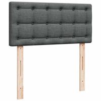 Ottoman bed met matras 90x190cm stof donkergrijs - thumbnail