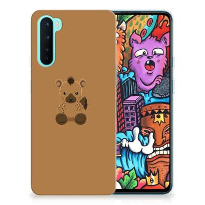 OnePlus Nord Telefoonhoesje met Naam Baby Hyena OnePlus Nord Telefoonhoesje met Naam Baby Hyena