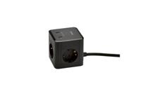 TRONIC Stekkerdoos met USB-aansluitingen (Zwart) - thumbnail