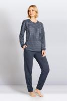 Hajo dames pyjama blauw met strepen - thumbnail