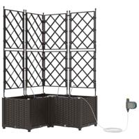 VidaXL Tuin bloempot 3 pcs bruin staal - thumbnail