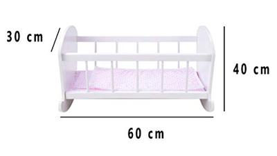 Engelhart Houten poppen schommelbed - thumbnail