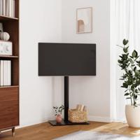 VidaXL Tv-standaard hoekmodel 1-laags voor 32-65 inch zwart - thumbnail