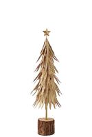 Kerstboom metaal glitter goud s 16x16x57 cm Jolipa - Hortus - thumbnail