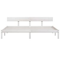 Bedframe massief grenenhout wit 200x200 cm - thumbnail