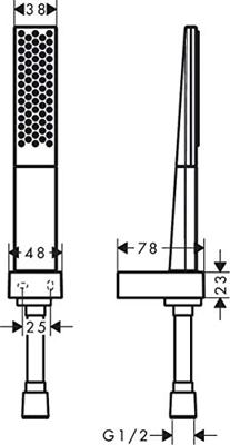 Hansgrohe Rainfinity PowderRain douchehouderset 100 1jet met doucheslang 125 cm, mat wit