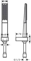 Hansgrohe Rainfinity PowderRain douchehouderset 100 1jet met doucheslang 125 cm, mat wit - thumbnail