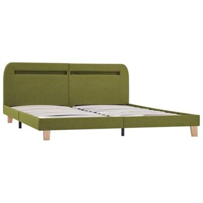 Bedframe met LED zonder matras 150x200 cm groen